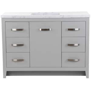 Blakely 49 in. W x 19 in. D x 36 in. H Single Sink  Bath Vanity in Sterling Gray with Lunar Cultured Marble Top