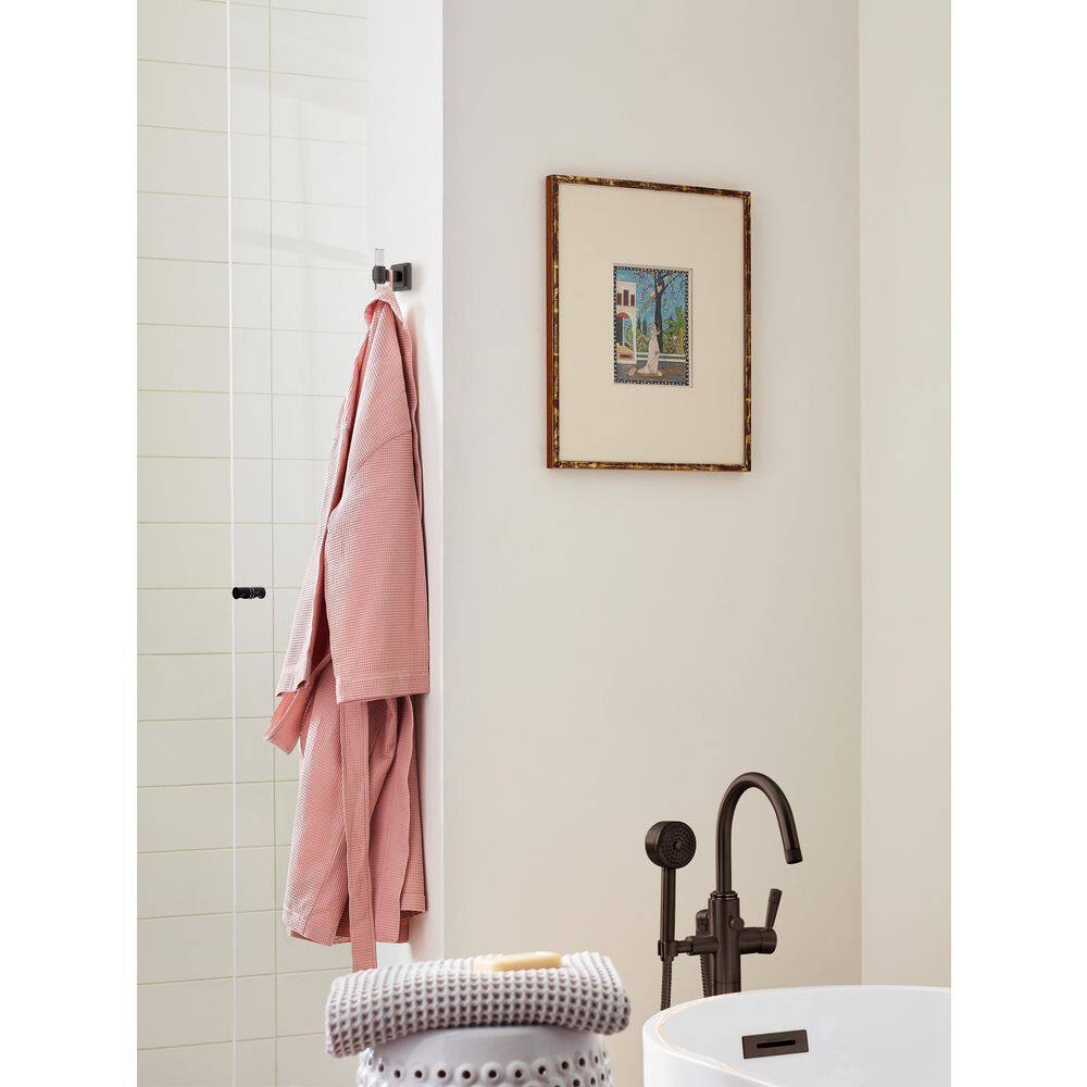 Clear and Oil-Rubbed Bronze Single Prong Robe Hook