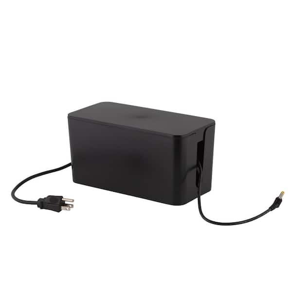 SIMPLIFY Cable Organizer 5-Qt. Storage Bin in Black (2-Pack) 21350