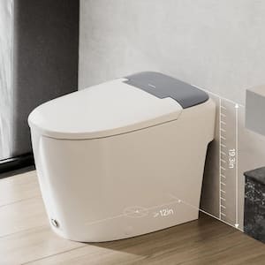 Elongated Non-Electric Bidet Toilet 1.0 GPF in White with Adjustable Bidet Spray, Foot Kick to Flush, Soft Close