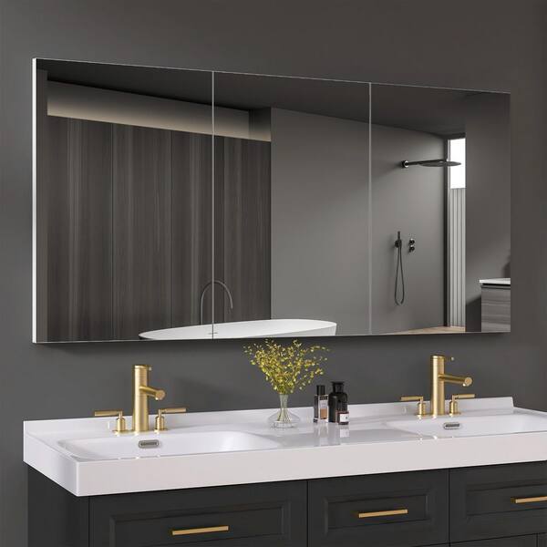Zeafive Vie 60 in. W x 30 in. H White Rectangular Recessed Zeafive Vie 60 in. W x 30 in. H White Rectangular Recessed