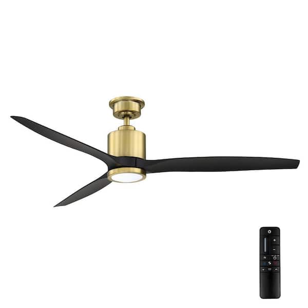 Home Decorators Collection Triplex 60 in. LED Brushed Bronze Ceiling Fan with Light
