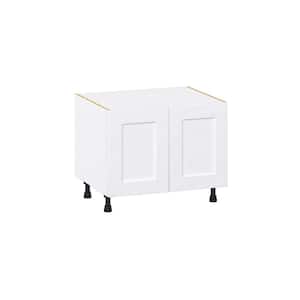 Wallace Painted Warm White Shaker Assembled Apron Front Sink Base Kitchen Cabinet (30 in. W x 24.5 in. H x 24 in. D)
