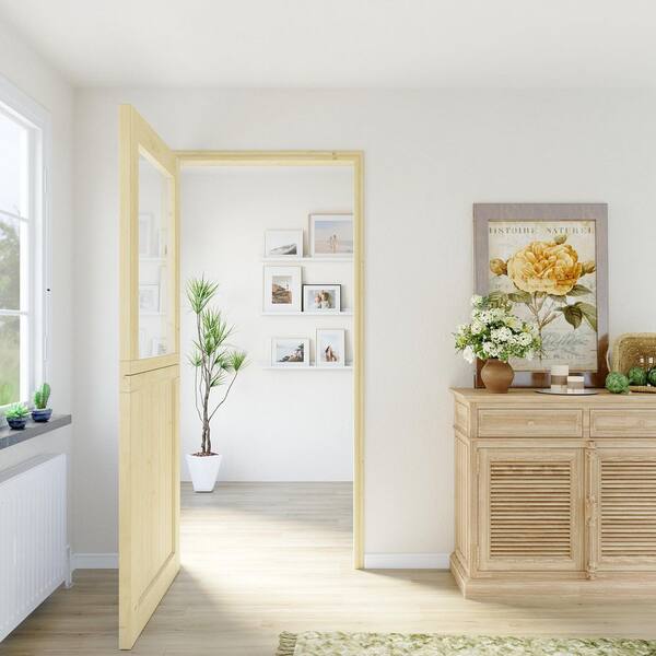 ARK DESIGN 36 in. x 80 in. Unfinished Solid Pine Wood Universal 4