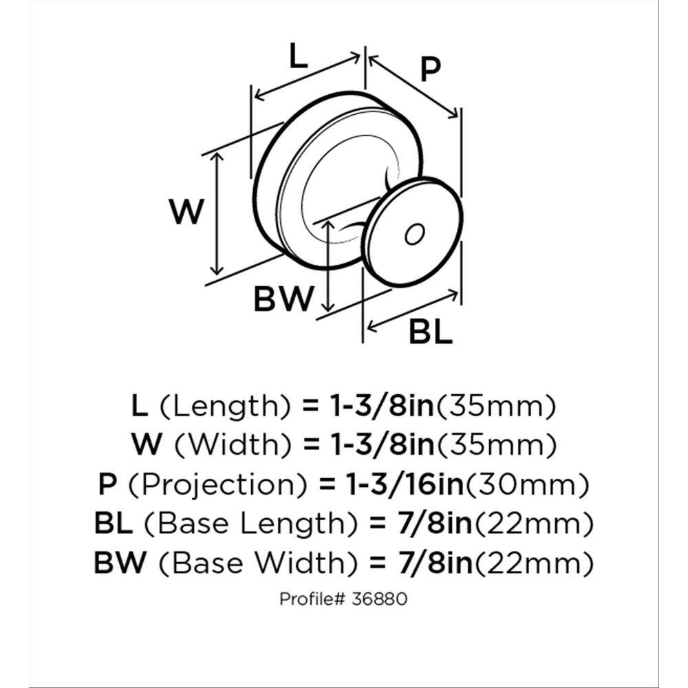 Polished Chrome Round Cabinet Knob with Mounting Hardware