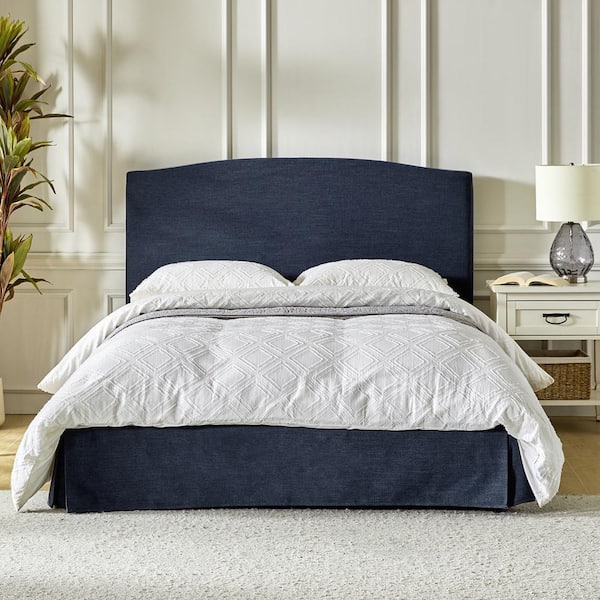 JAYDEN CREATION Ludwig Blue Wood Frame Queen 2-Piece Bedroom Platform Bed Set with Storage