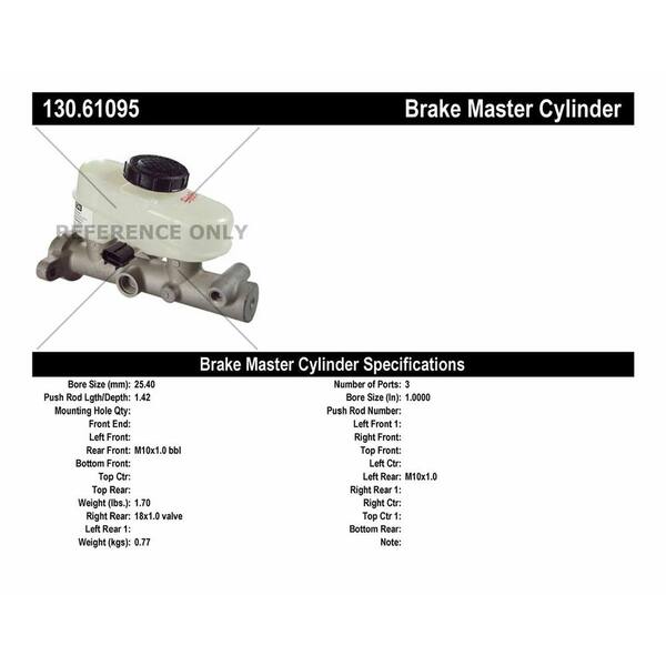 Centric Parts Brake Master Cylinder