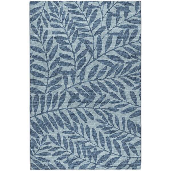 Dream Shag Premium Machine Washable Abstract ADS111 Blue 10 ft. x 14 ft. Area Rug