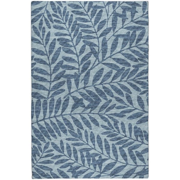 Dream Shag Premium Machine Washable Abstract ADS111 Blue 9 ft. x 12 ft. Area Rug