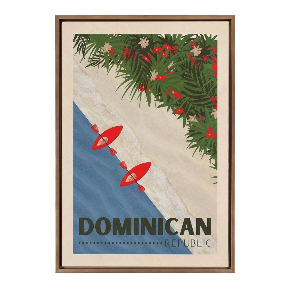 Sylvie Travel Poster Dominican Republic by Chay O Framed Canvas Culture Art Print 23 in. x 33 in. price history on PriceWatchPro
