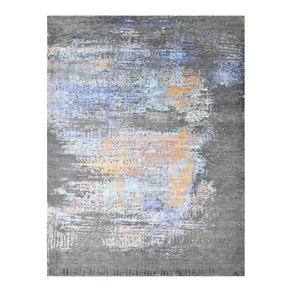 Solo Rugs Contemporary One-of-a-Kind Contemporary Gray 11 ft. 11 in. x 9 ft. 1 in. Area Rug