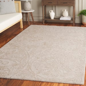 Abstract Beige/Ivory 6 ft. x 9 ft. Unitone Oversized Floral Area Rug