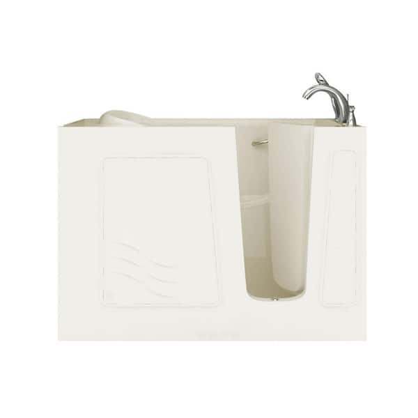 Universal Tubs Safe Economy 53 in. Right Drain Walk-In Soaking Bathtub in Biscuit