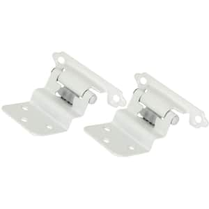 Face Frame Inset White 3/8 inch Inset Self-Closing Hinge (25 -Pack)