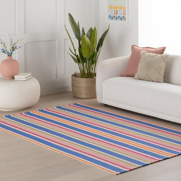 Festival Stripe Handwoven Multi 10 ft. x 14 ft. Outdoor Area Rug