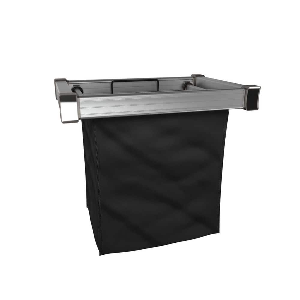 Premium 24 in. Aluminum Frame Full-Extension Slide-Out Modern Rectangle Laundry Hamper for Cabinets, Removable Nylon Bag price history on PriceWatchPro