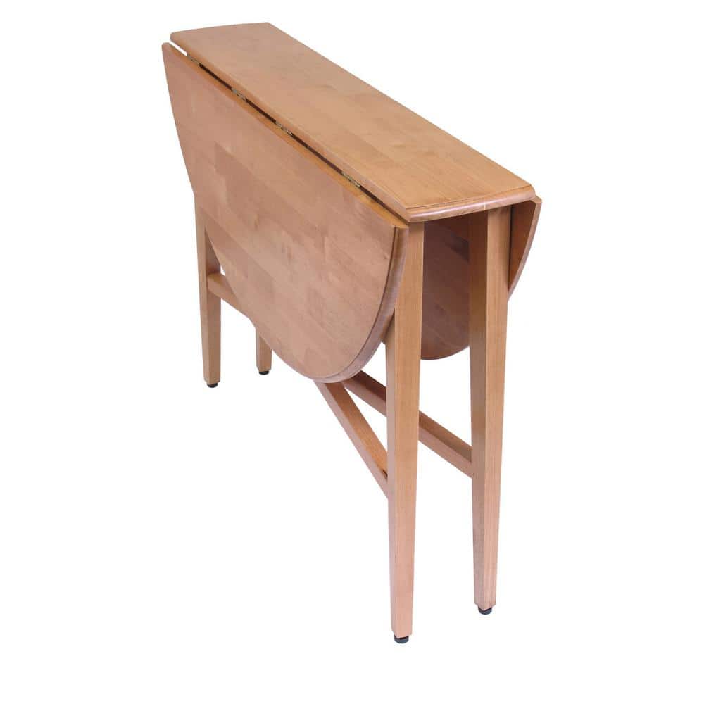 Winsome Transitional 42" Light Oak Round Extendable Dining Table