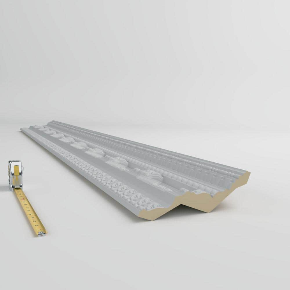 Leighton 96" Gray Polyurethane Crown Moulding