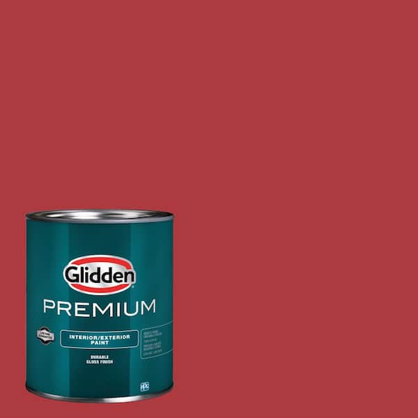 Glidden Premium 1 qt. Red Gumball PPG1187-7 High Gloss Interior/Exterior Trim, Door and Cabinet Paint