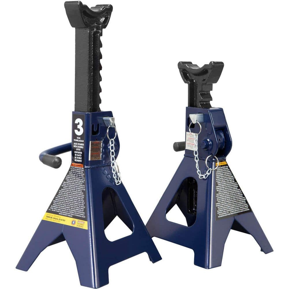 3-Ton (6,000 lbs.) Capacity Double Locking Steel Jack Stands, 2 Pack, Blue, AT43002AU price history on PriceWatchPro