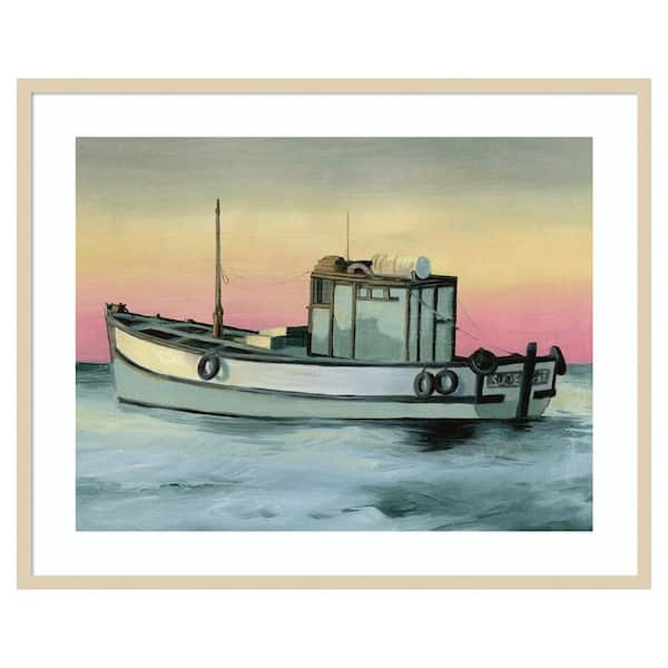 Amanti Art Golden Hour Casting II by Grace Popp 41 in. W x 33 in. H. Wood Framed Wall Art Print Framed in Brown