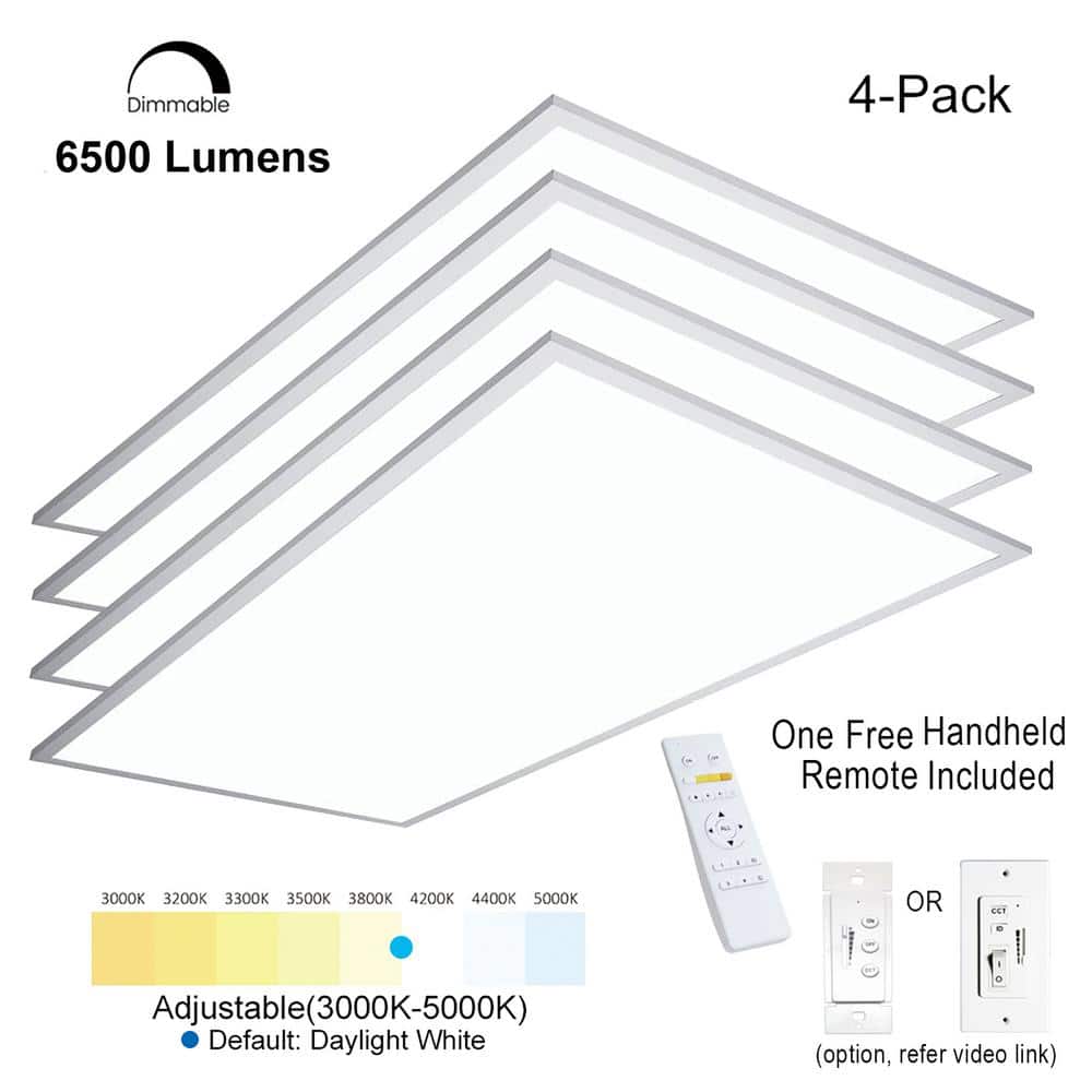 Modern Industrial Aluminum LED Ceiling Light - White, 6500 Lumen