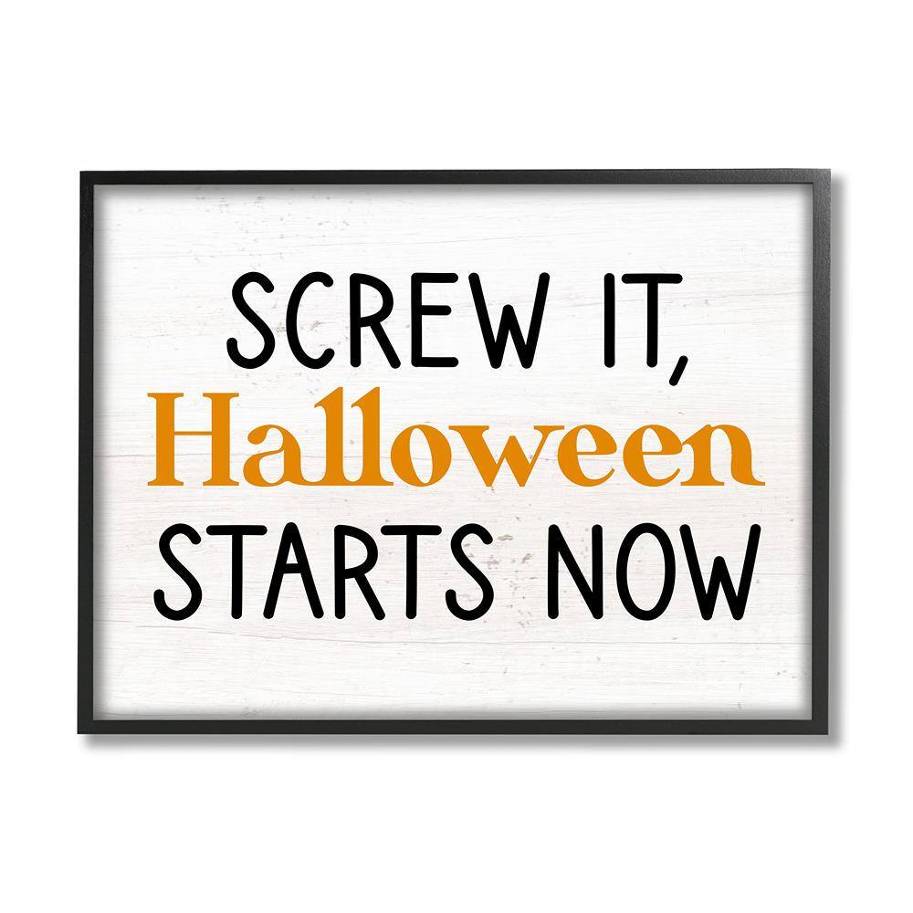 Halloween Starts Now Phrase by Lil' Rue 1-Piece Framed Graphic Print Typography Poster Art Print 20 in. x 16 in. price history on PriceWatchPro