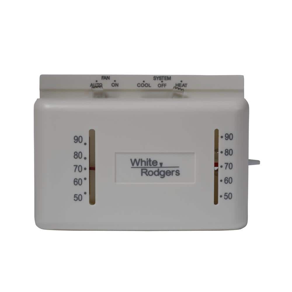 White Rodgers M150 Heat Cool Mechanical Non Programmable Thermostat M150 The Home Depot