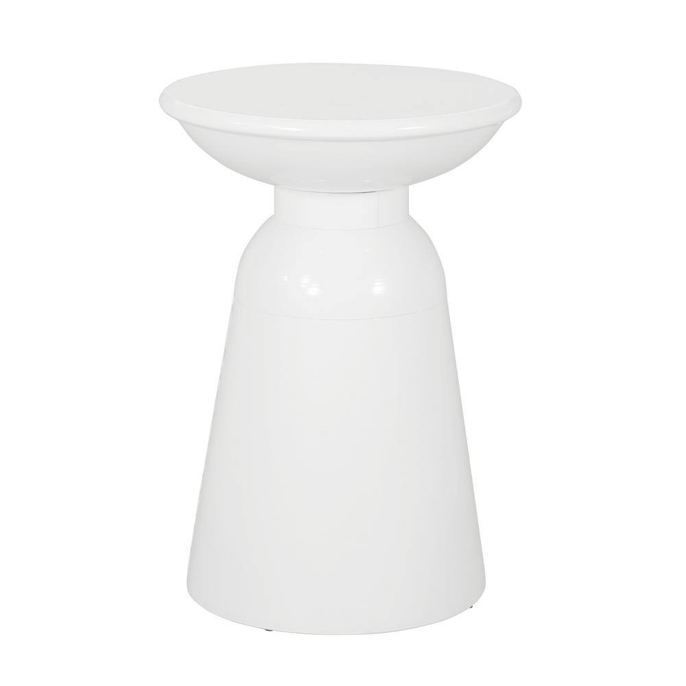 White Metal 20.75 in. Height Outdoor Side Table price history on PriceWatchPro