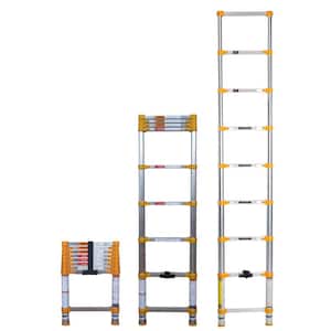 8.5 ft. Aluminum Telescoping Extension Ladder (12.5 Reach Height), 250 lbs. Load Capacity ANSI Type 1 Duty Rating