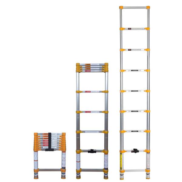Telescoping Extension Ladder With Hooks – 8.5/10.5/12.5/14.5 FT Folding Aluminum