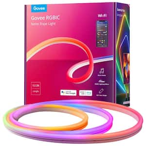RGBIC 13.1 ft. Smart Neon Plug-In Indoor Color Changing Wi-Fi Enabled Rope Light (1-Rope)