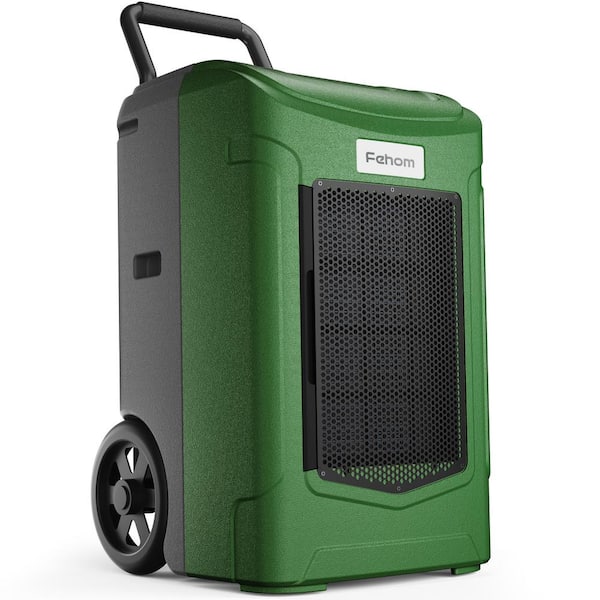 Fehom 180-Pint Commercial Dehumidifier With Built-in Water Pump With Tank and Washable Filter for up to 7000 sq. ft. Green