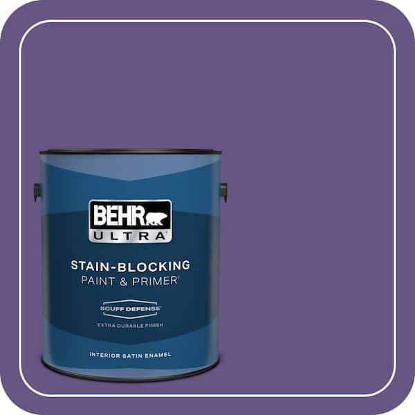 BEHR ULTRA 1 gal. #PPU16-02 Vigorous Violet Extra Durable Satin Enamel Interior Paint & Primer