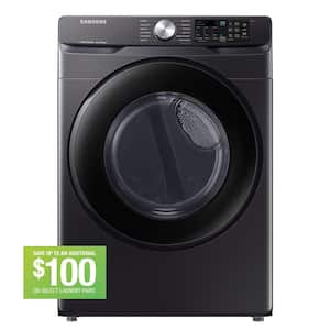 7.5 cu.ft. Smart vented Gas Dryer with Sensor Dry in Brushed Black