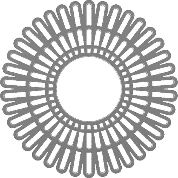 Ekena Millwork 30 in. O.D. x 11-1/8 in. I.D. x 1 in. P Cornelius Architectural Grade PVC Peirced Ceiling Medallion