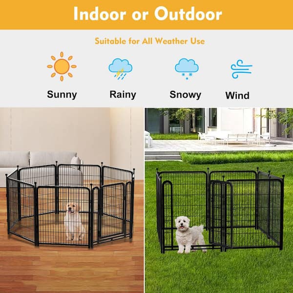 Misopily Outdoor Dog Playpen 48 inch H Panels Total L