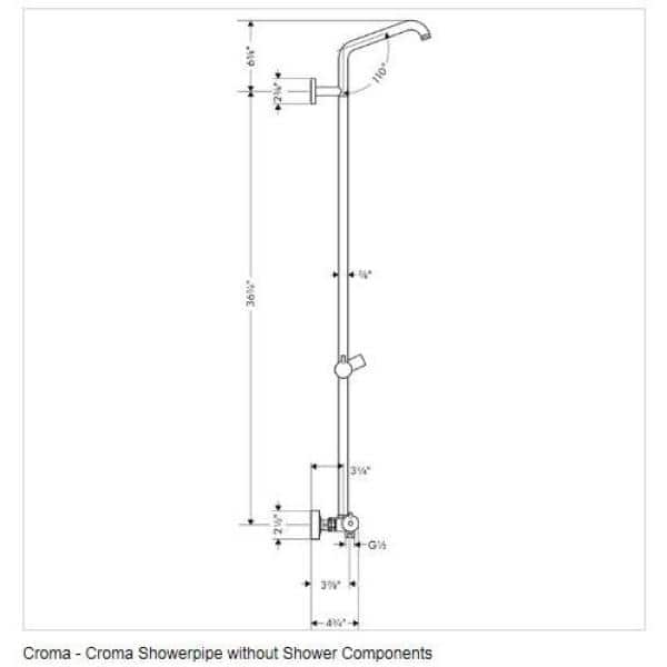 Chrome Adjustable Height Multi-Head Shower System