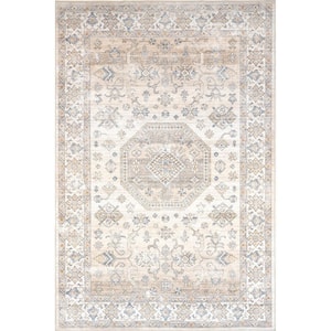 Darby Persian Spill-Proof Machine Washable Ivory 2 ft. 6 in. x 10 ft. Runner Rug
