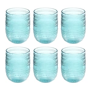 Beaded 15 oz. Contemporary Dishwasher Safe Wine Glass Set (Set of 6)