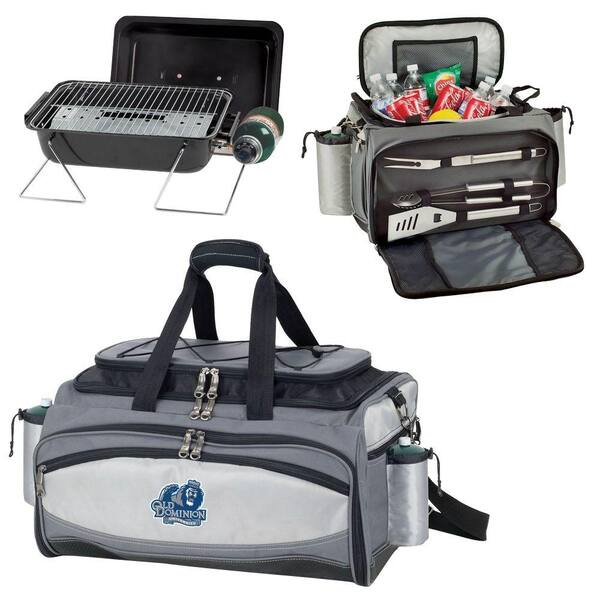 Picnic Time Old Dominion Monarchs - Vulcan Portable Propane Grill and Cooler Tote with Digital Logo