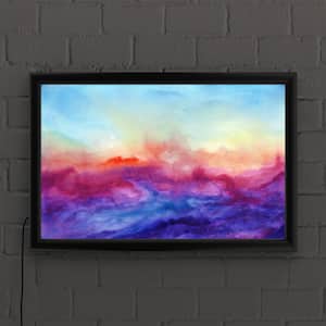 "Arpeggi II" by Jacqueline Maldonad Framed with LED Light Abstract Wall Art 16 in. x 24 in.