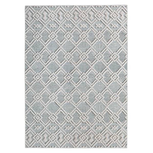 Linon Home Decor Harlem Cream and Gray 3 ft. x 5 ft. Accent rug