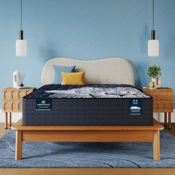 Perfect Sleeper X Max Hybrid California King Medium 14.25 in. Low Profile Mattress Set