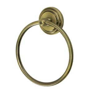 Milano Wall Mount Towel Ring in Antique Brass