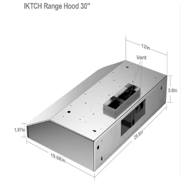 IKTCH 30/36/42 Inch Under Cabinet Range Hood, 900-CFM 4 Speed Touch  Control, Ultra-Quiet Kitchen Exhaust with Gesture Sensing - On Sale - Bed  Bath & Beyond - 37507106