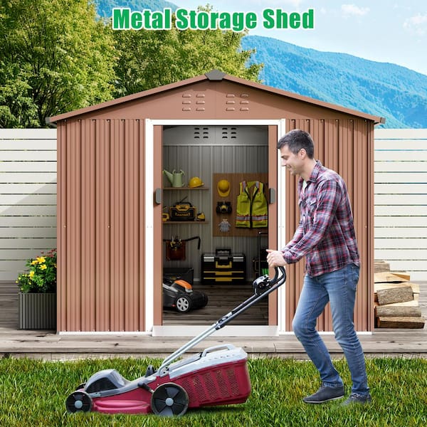 Garvee Professional Install 8 ft. W x 15 ft. D Metal Storage Shed