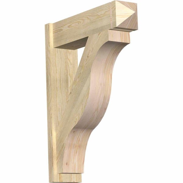 Ekena Millwork 8 in. x 38 in. x 30 in. Douglas Fir Fuston Arts and Crafts Rough Sawn Outlooker