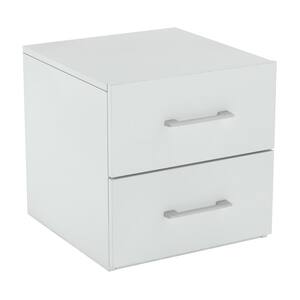 Yiyibyus 17.3 In. H X 18.9 In. L Modern Compact Mdf Nightstand With 2 