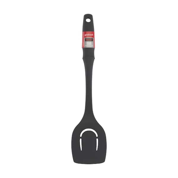 Slotted Nylon Touch Turner Spatula, Black